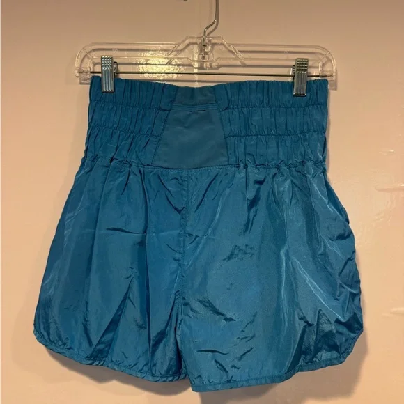 Blue Metallic Free People Shorts - Picture 4 of 4